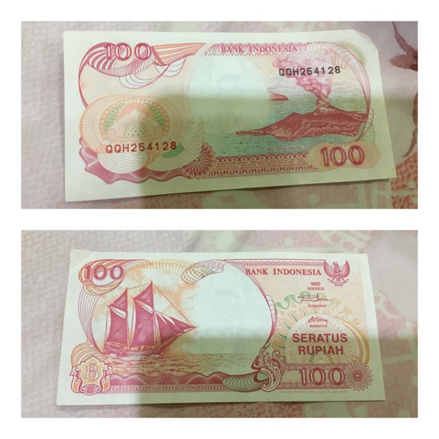 Uang kuno 100 rupiah perahu pinisi