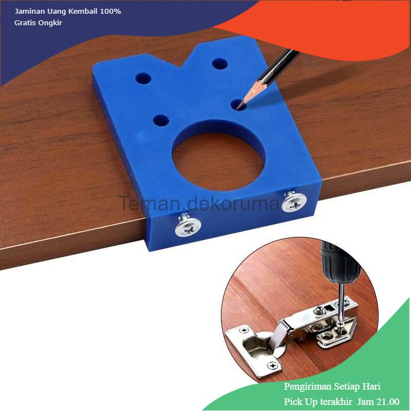 TD - PKK FNICEL Alat Bantu Bor Engsel Pintu Hinge Hole Drill Guide 35 mm CDB35