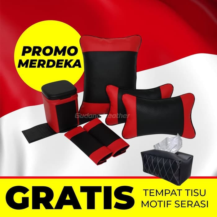 Set bantal mobil bantal kulit mobil