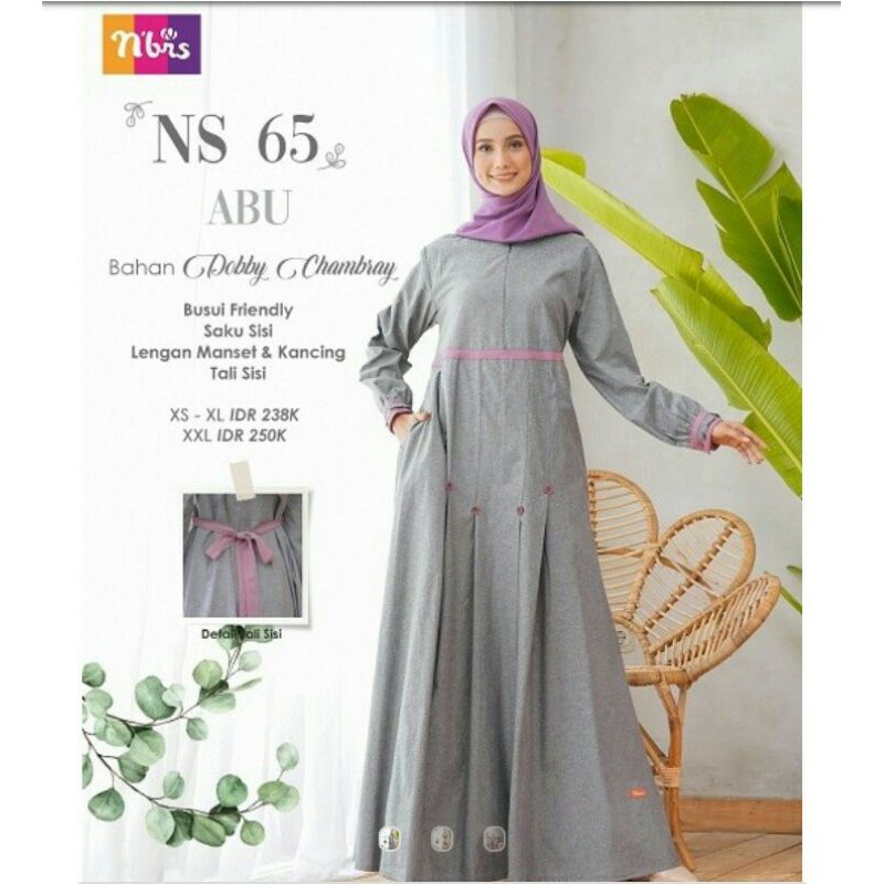 gamis dewasa nibras terbaru 2020 // NS 65 // bisa COD