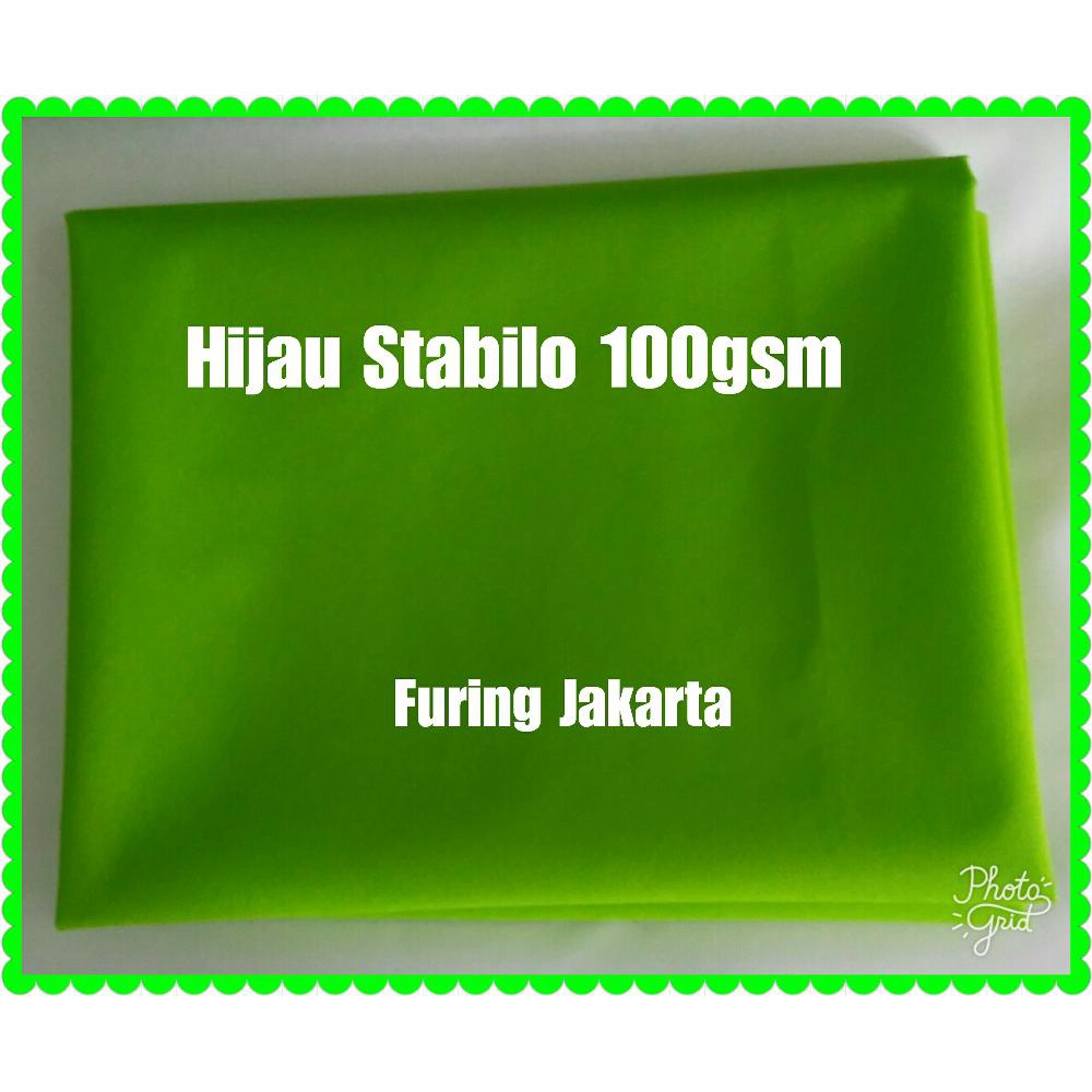 HIJAU STABILO 100 gsm, kain furing,kain spunbond