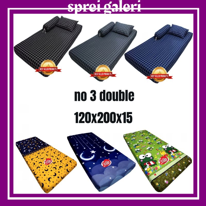 Sarung kasur busa resleting karakter murah no 3 120x200x15 sprei resleting urung kasur