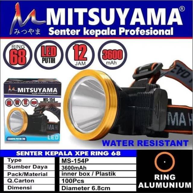 Senter Kepala Xpe Ring 68 Aluminnium Tahan Air MS-154P