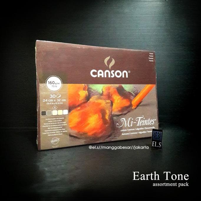 

(BISA COD) Canson Mi-Teintes Earth Tones Assortment Pastel Pad 24 x 32 TERBAIK Kode 48