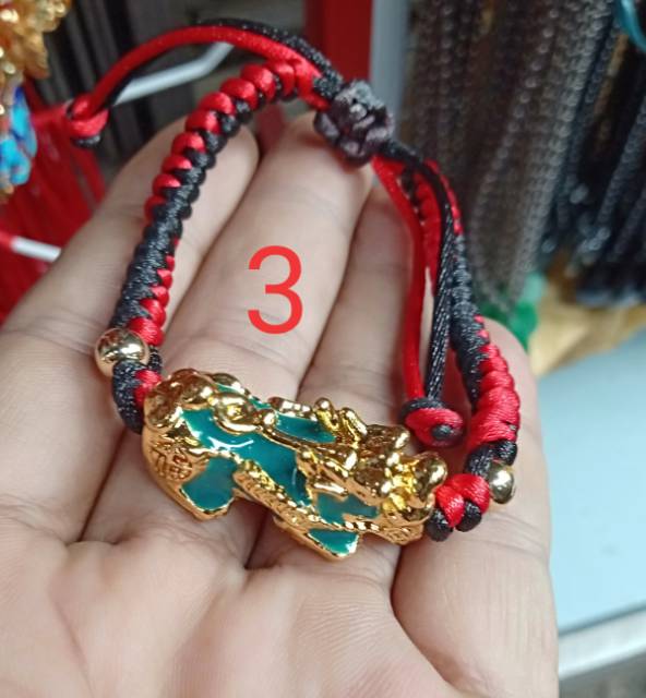 Gelang tali merah pexui 3 D kombinasi