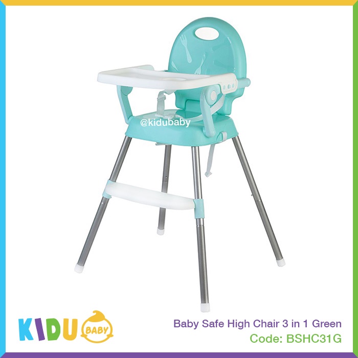 Baby Safe High Chair 3 in 1 Kursi Makan Bayi dan Anak Seat Bayi Kidu Baby