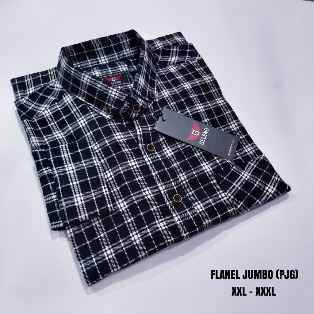 Kameja Flanel Surfing Panjang Jumbo Big Size XXL - XXXL Premium