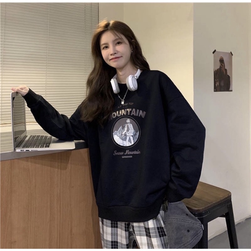 Montain sweater wanita oversize | sweater korean | sweater big size | Oblong sweater