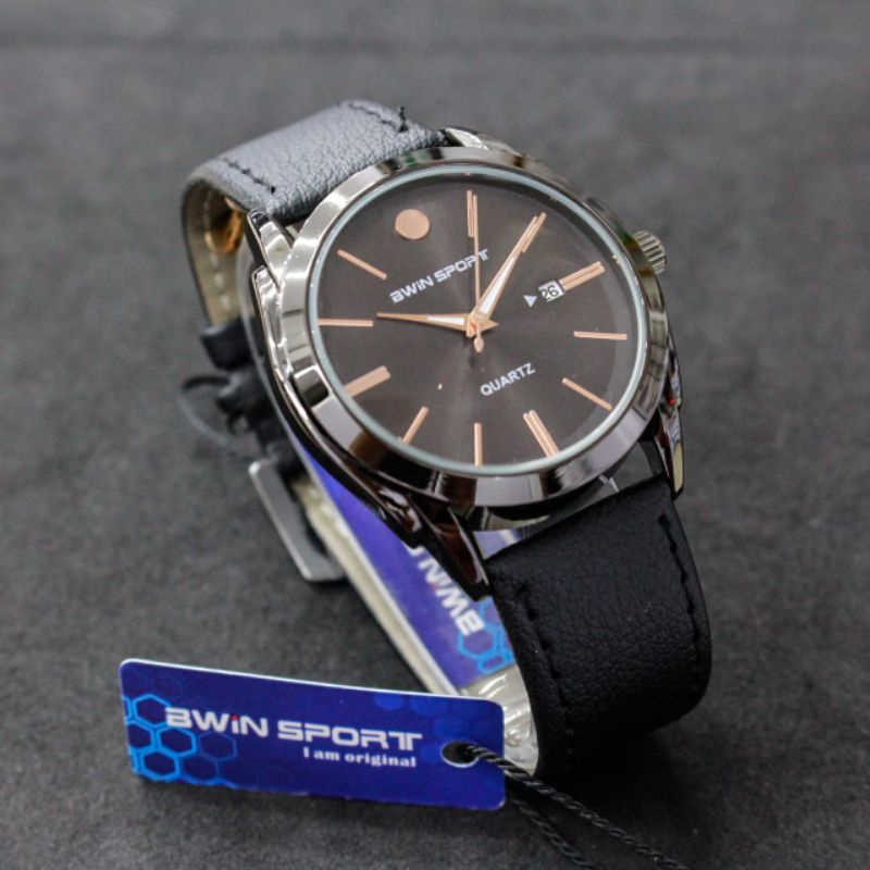 Jam Tangan Pria Bwin sport B633 tali kulit