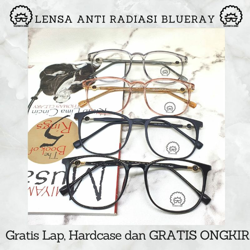 Kacamata Minus Blueray Anti Radiasi Kacamata Photocromic Kotak Pria Wanita Cowok Cewe Cowo Korea Sil