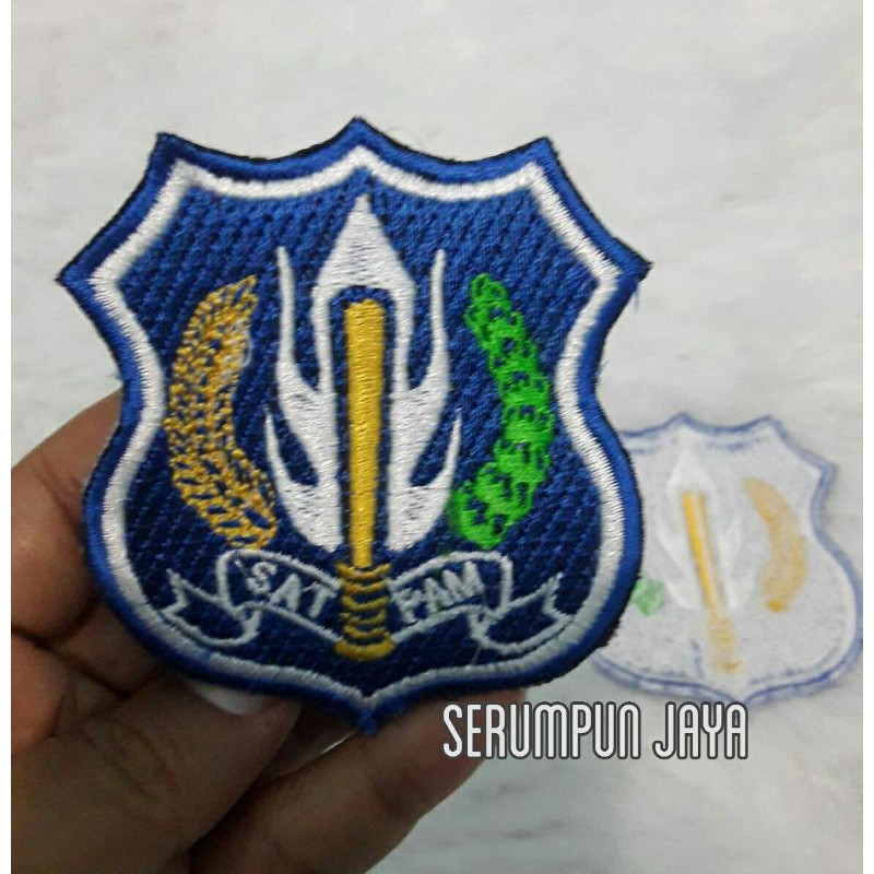 EMBLEM SECURITY LOGO BIRU - EMBLEM SECURITY BORDIR