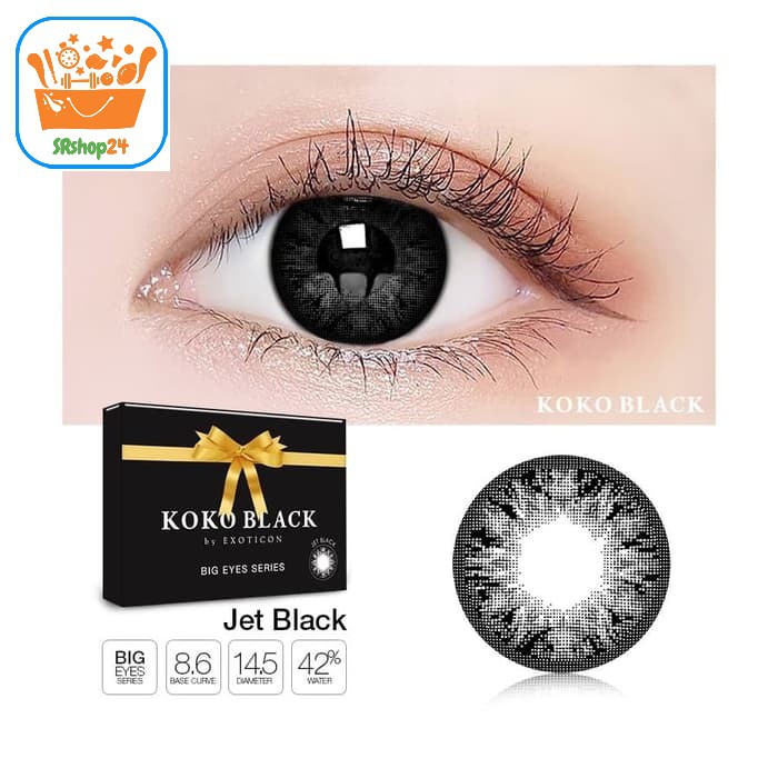 SOFTLENS MINUS X2 KOKO JET BLACK 14.5MM -6.00 GRATIS TEMPAT SOFLEN