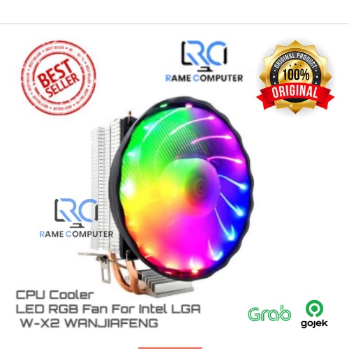 CPU Cooler LED RGB Fan For Intel LGA W-X2 WANJIAFENG