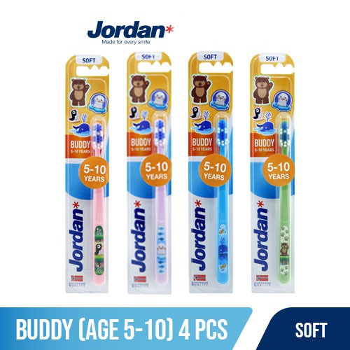 JORDAN KIDS BUDDY 5-10 YEARS SOFT TOOTHBRUSH 1 PCS