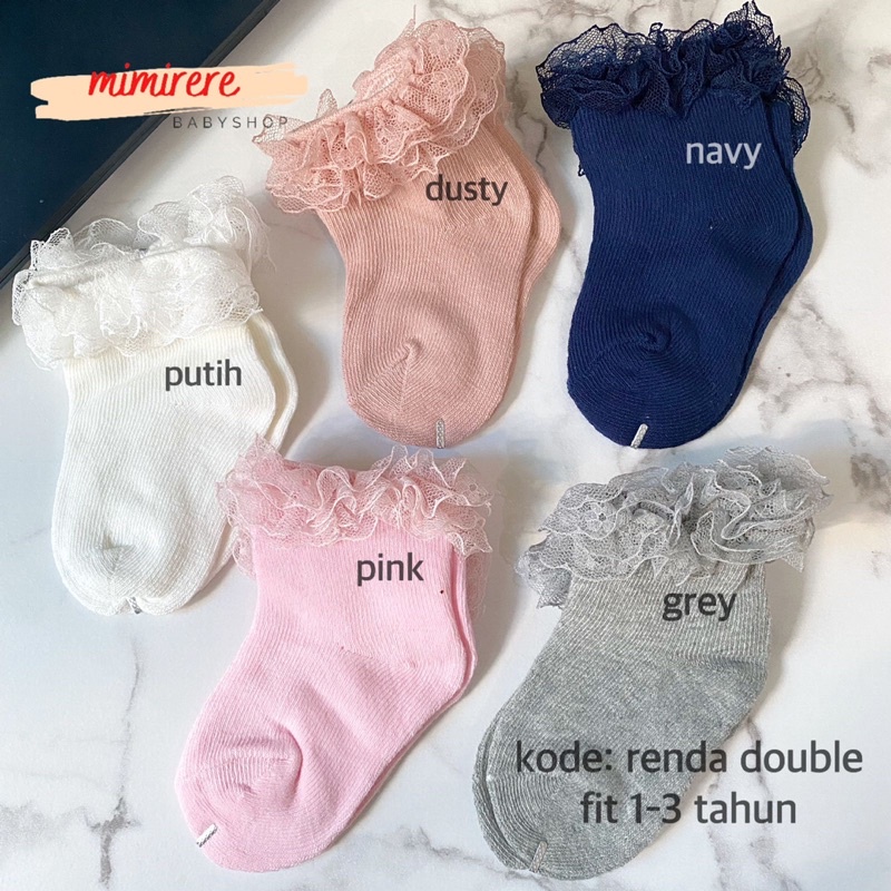 Kaos kaki Renda Bayi Anak | Kaoskaki Renda Baby Lucu Lembut Korea