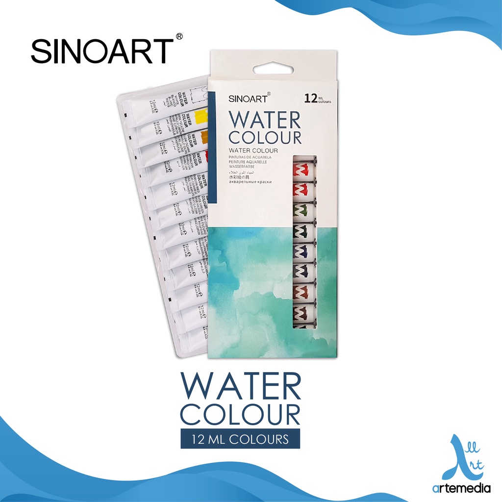 

Sinoart Watercolor 12x12ml Tube Set