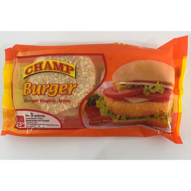 

Champ Chicken Burger Daging Ayam 315Gr