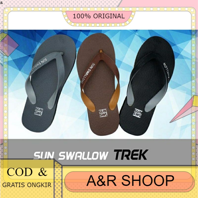 SANDAL SUN SWALOW WAVE TREK BESAR | SENDAL JEPIT PRIA ELEGAN
