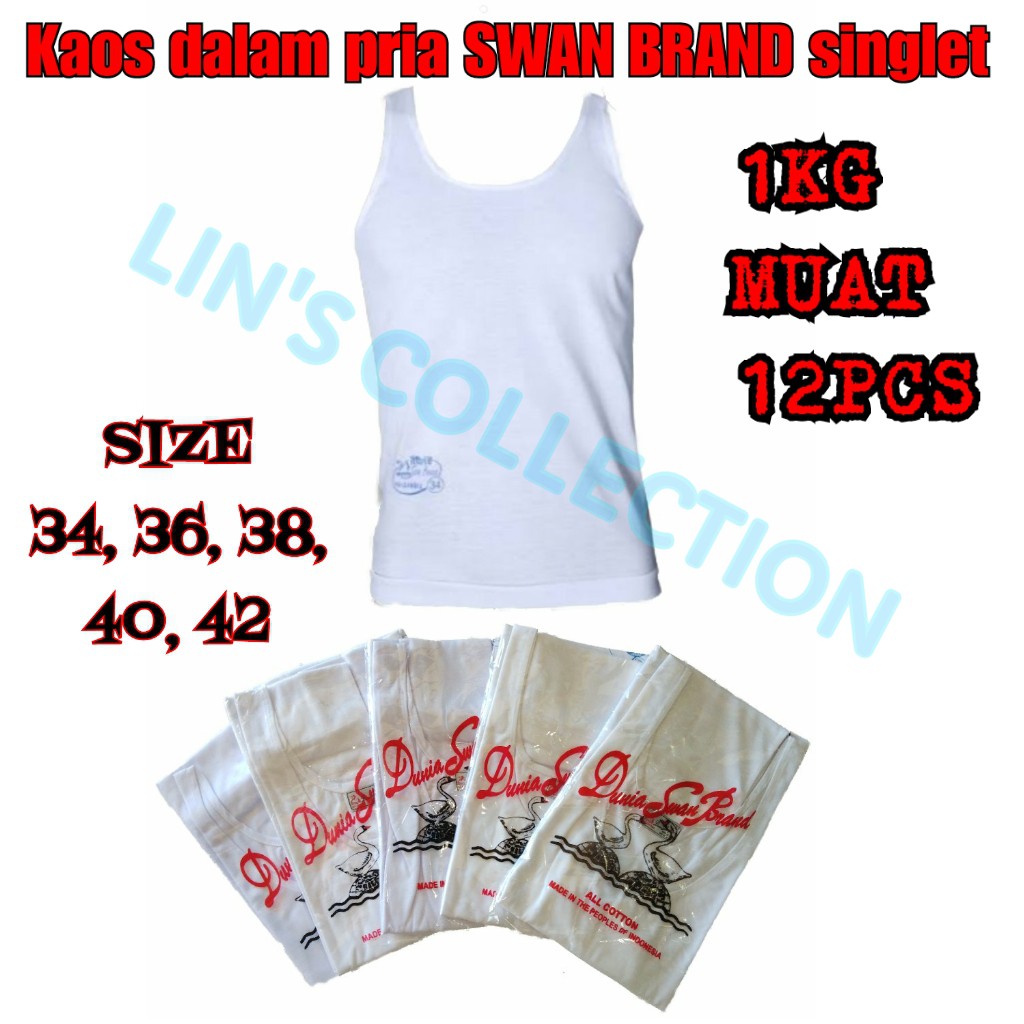 PROMO MURAH  KAOS  DALAM PRIA  SWAN BRAND SINGLET TERLARISS 