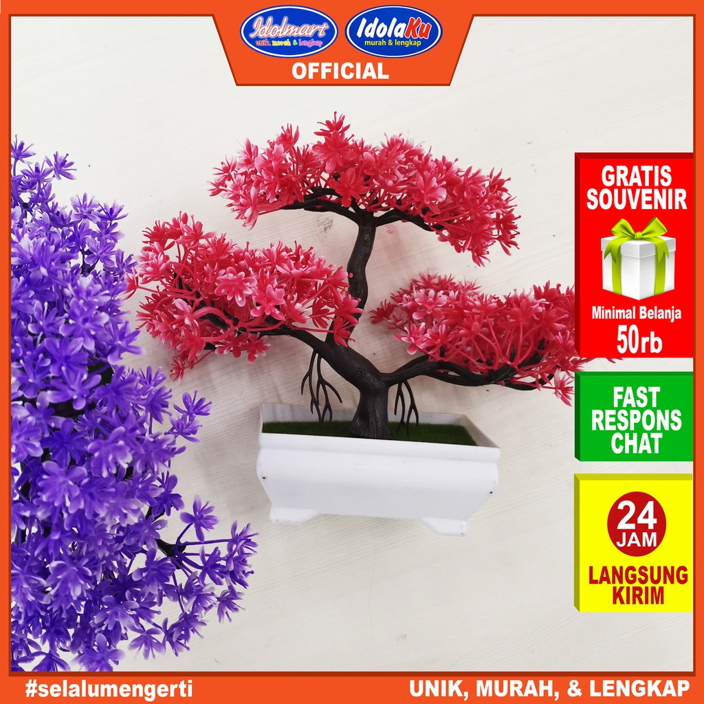 IDOLMART Bunga Artificial Sakura / POT BUNGA DECORATION FLOWER