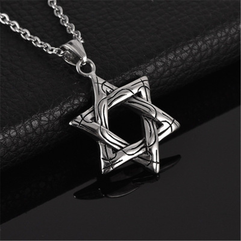 Necklace Accessories Fashion Retro Six-pointed Star Pendant Chain