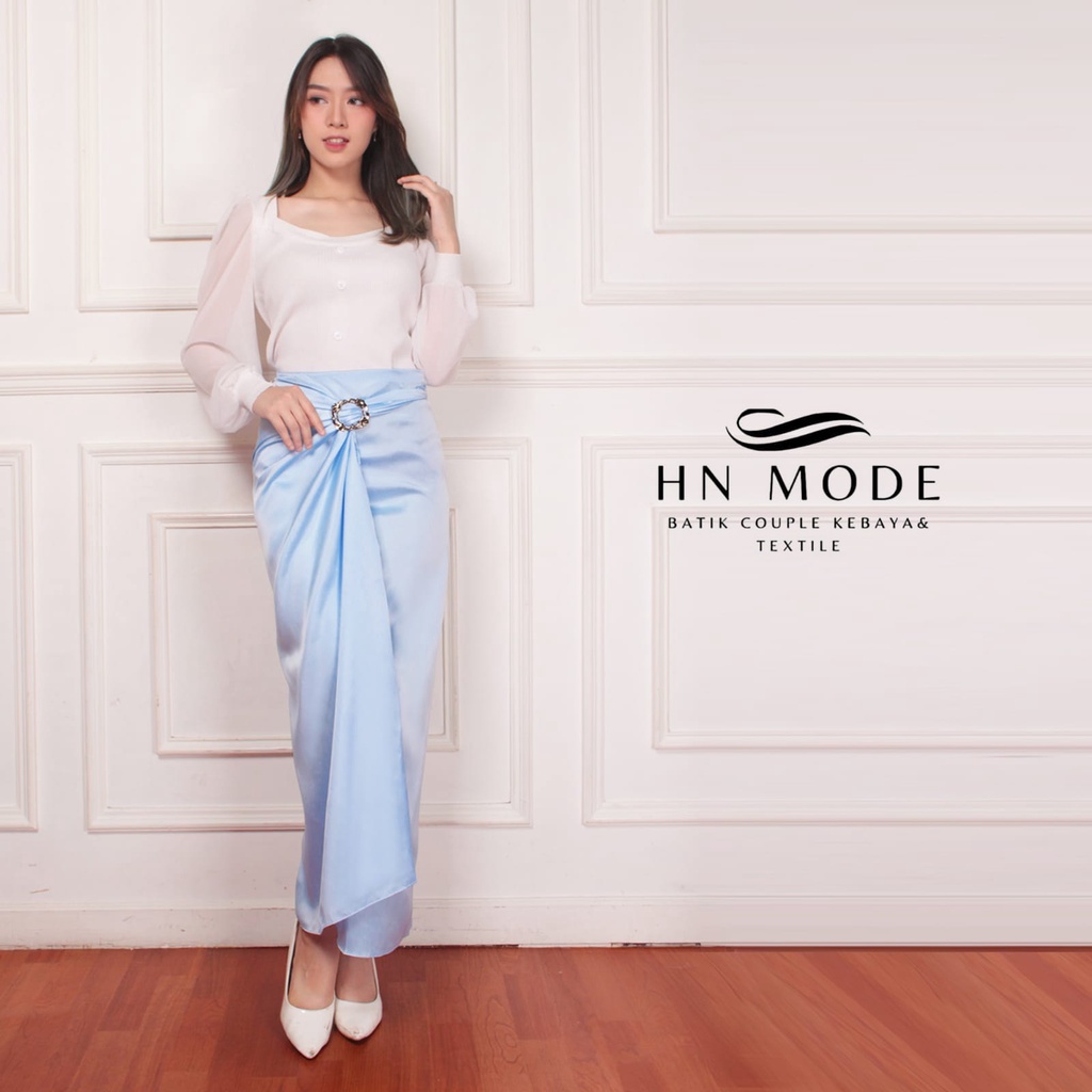 HN MODE - Rok lilit polos premium satin velvet / wrap skirt premium