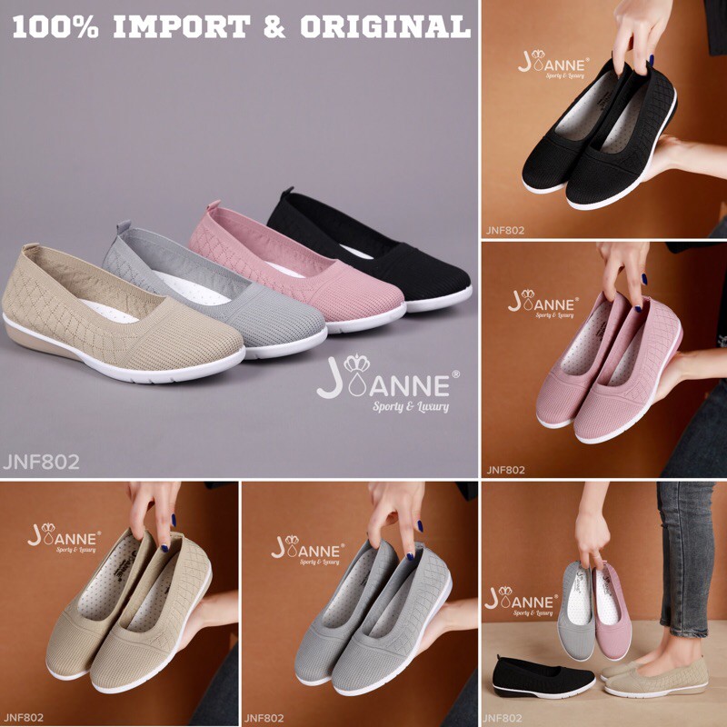 RESTOCK! [ORIGINAL] JOANNE FlyKnit Flat Shoes Sepatu Wanita #JNF802