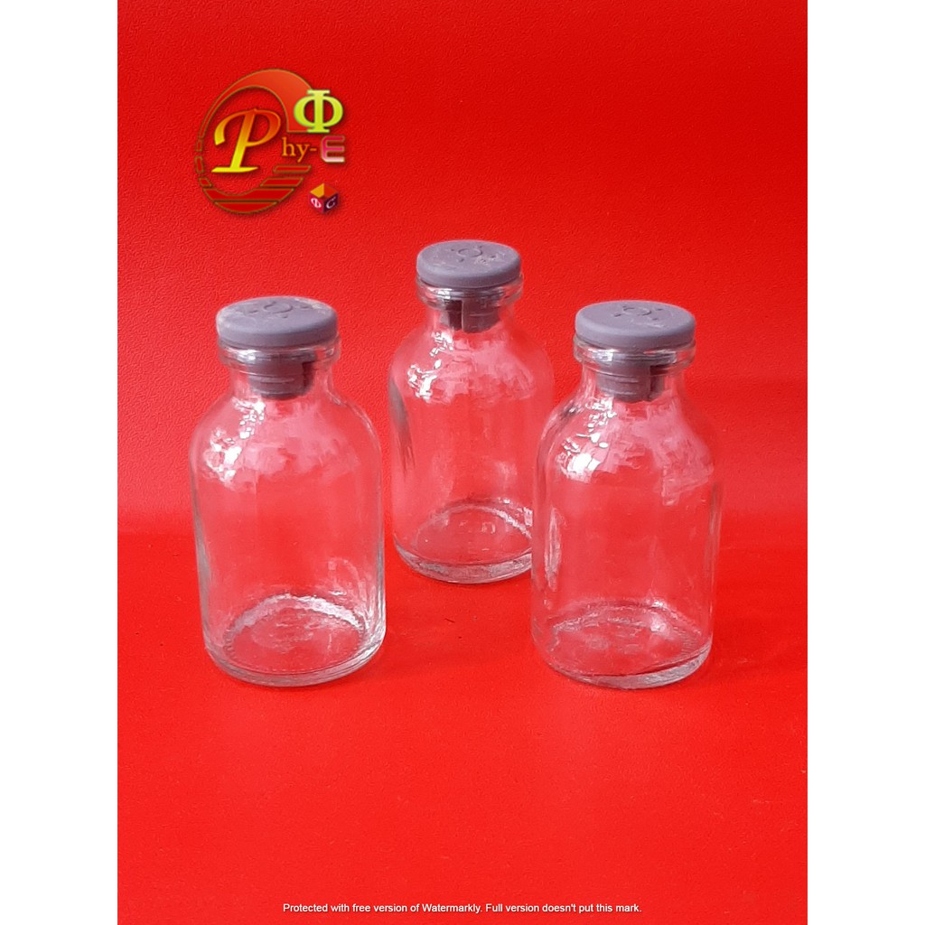 Jual Botol Vial Ml Botol Vial Kaca Ml Botol Penisilin Botol Rubber Ml Per Pcs