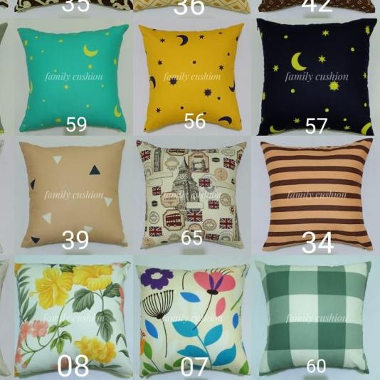 ➳ sarung bantal sofa/ kursi /cushion 60x60 ❋