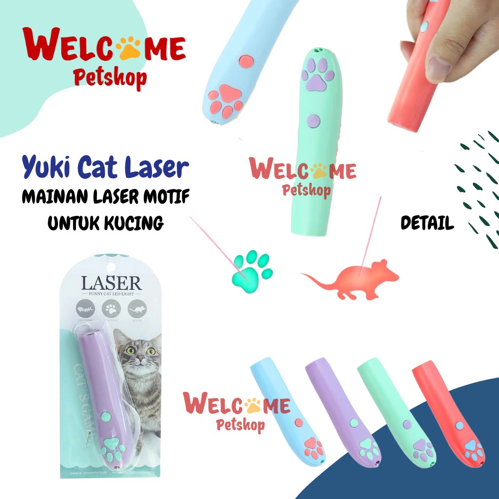 Yuki Cat Laser Mainan Kucing Laser Pointer Motif Cat Toy