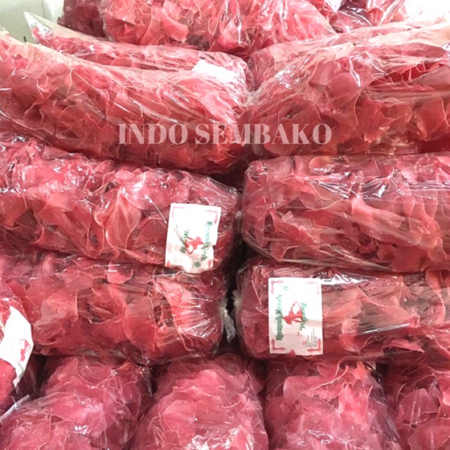 Kerupuk Merah Wayang / Krupuk Padang / Krupuk Merah Padang / kerupuk soto ( +- 3 kg )