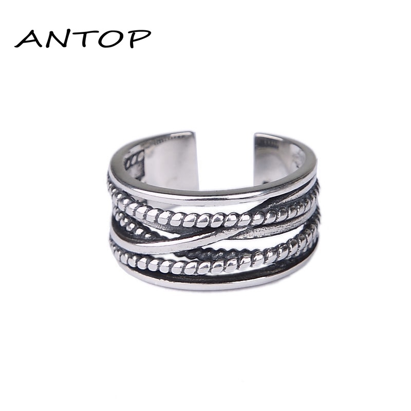 2 Pcs Fashion Keren Logam Cincin Retro Tren Rantai Wajah Tersenyum Jari Telunjuk Cincin Kepribadian Gaya Punk Perhiasan Sederhana Unisex ANTOP