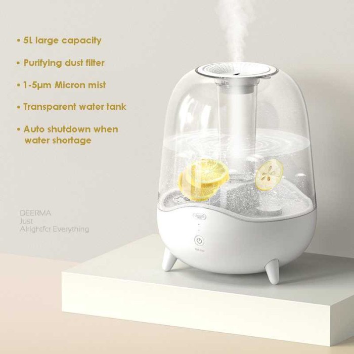 Deerma Air Humidifier Ultrasonic Pelembab Udara 5L - DEM-F325 - Putih