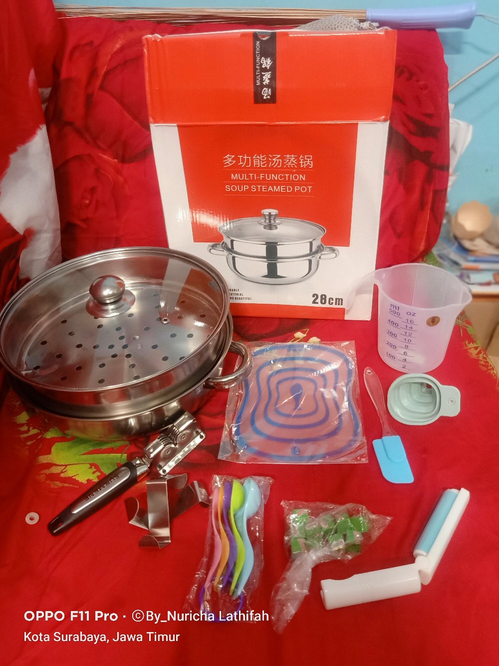 Dandang Steamer Panci Kukus Susun Stainless Steel Double Pan Serbaguna Alat Masak Dapur Dimsum Rumah