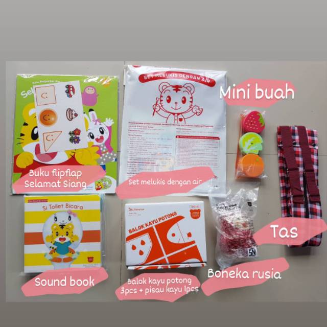 Set mainan buku shimajiro