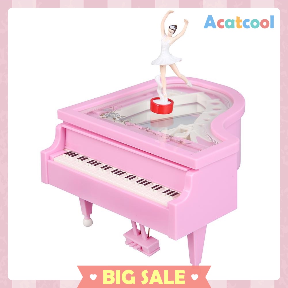 Romantic Piano Model Dancing Ballerina Music Box Clockwork Musical Boxes