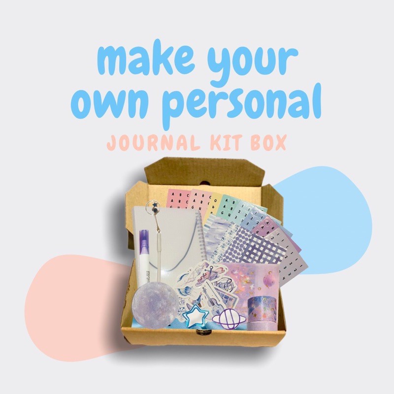 

Bujo / Planner / Diary kit - Make Your Own Personal Medium Aesthetic Journal Kit Box