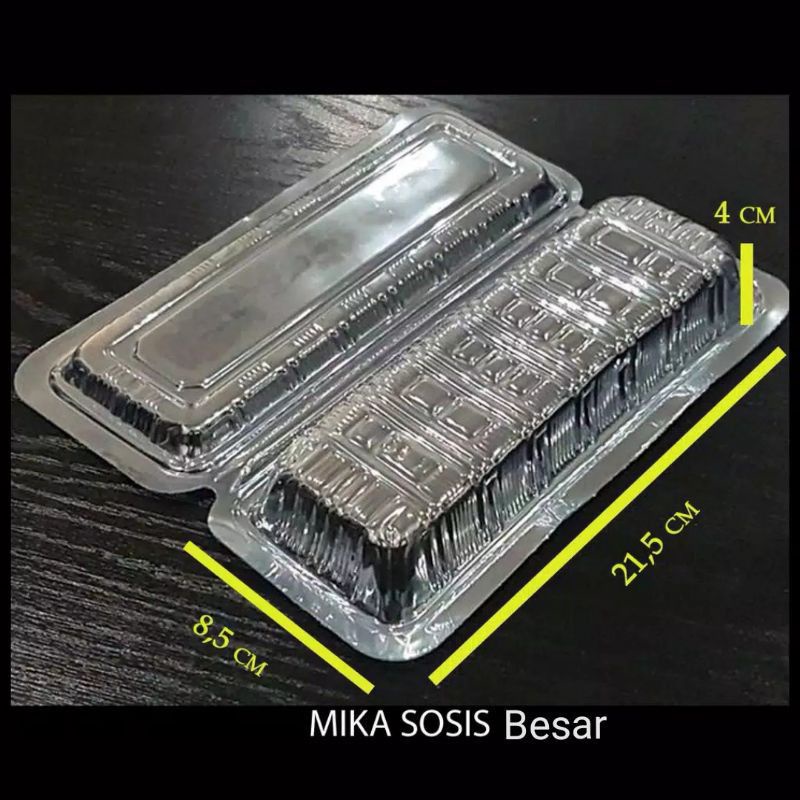 (ISI 100PCS) Mika Sosis Kecil Bening Dan Sosis Besar Bening (ISI 50PCS) - Tray Sausage Small Tray sosis kecil