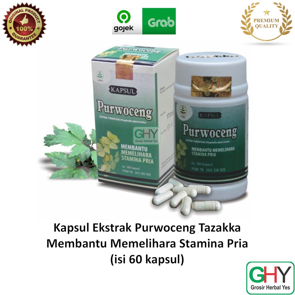 Kapsul Ekstrak Purwoceng Tazakka - Untuk Memelihara Stamina Pria