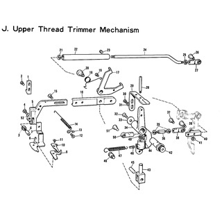 Set Upper Thread Trimming Connecting Bar (S), Nut, Joint Brother B814 141492001 100022005