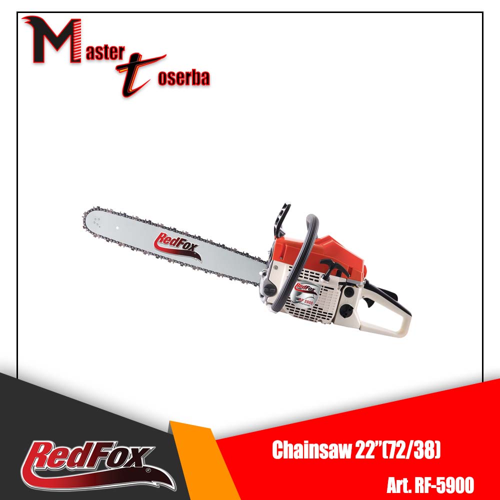 Mesin Gergaji Kayu Pohon CHAINSAW 52 CC 22 INCH GUIDE REDFOX RF 5900