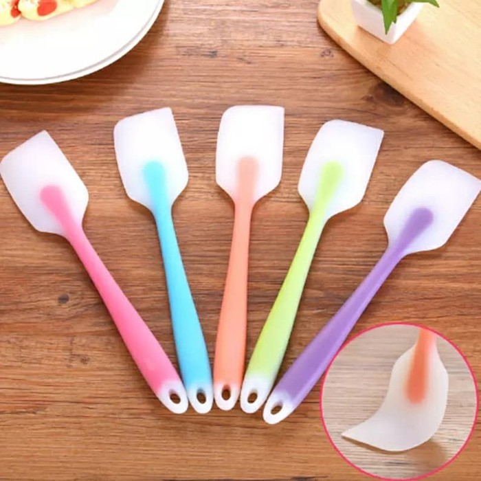 SPATULA SILIKON FOOD GRADE SENDOK KUE SPATULA TAHAN PANAS - SCRAPER WARNA GRADIASI