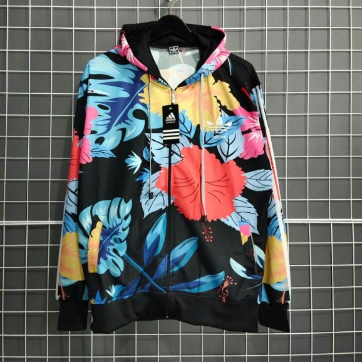 10.10 TERLARIS JAKET TRACKTOP ADIDAS MIRROR FULL PRINTING MOTIF BUNGA/JAKET ADIDAS TRAKTOP/JAKET OLA