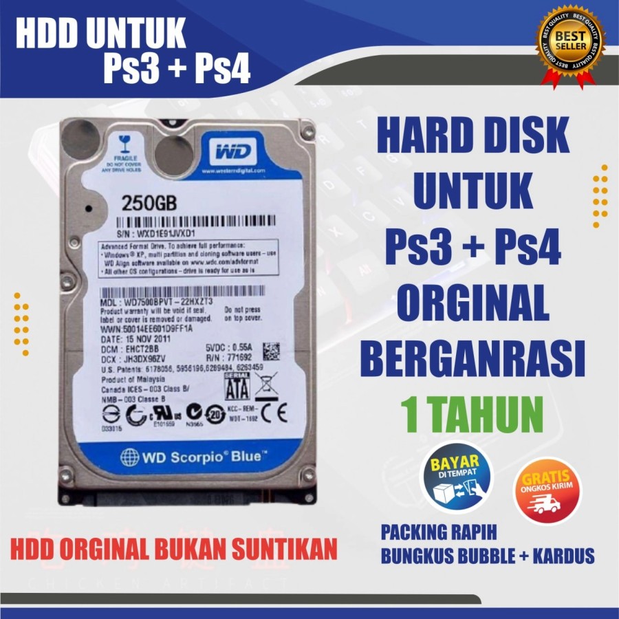 hdd 250gb 2.5 / HDD PS3 / HDD PS4 / HARDISK LAPTOP 250GB / HARDDISK500