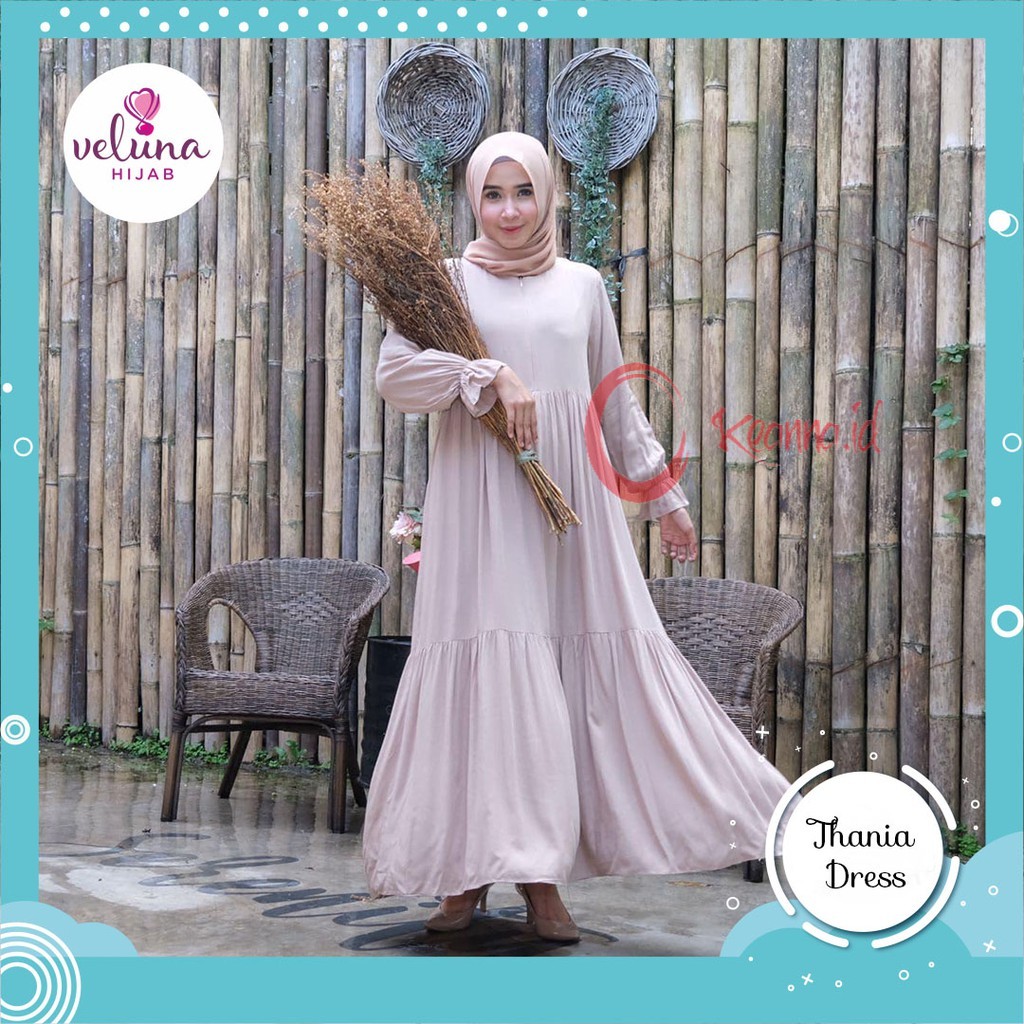 GAMIS BRUKAT GAMIS PERNIKAHAN GAMIS PESTA GAMIS BROKAT Dress Pesta Dress Muslim Veluna Thania VL