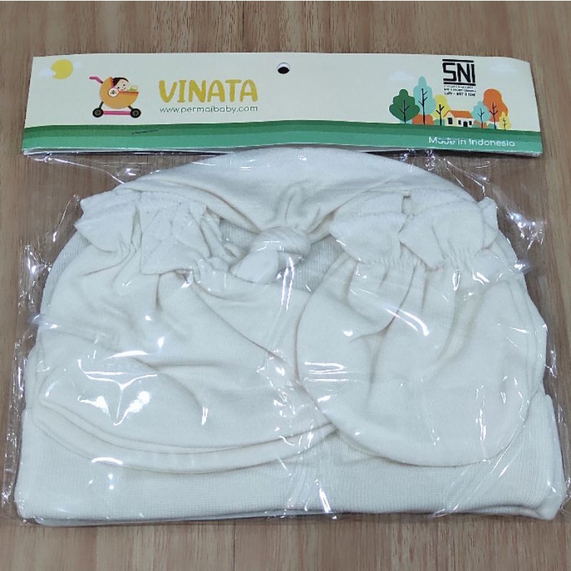 VINATA-TOPI SET SARUNG TANGAN DAN SARUNG KAKI-TOPI SATU SET