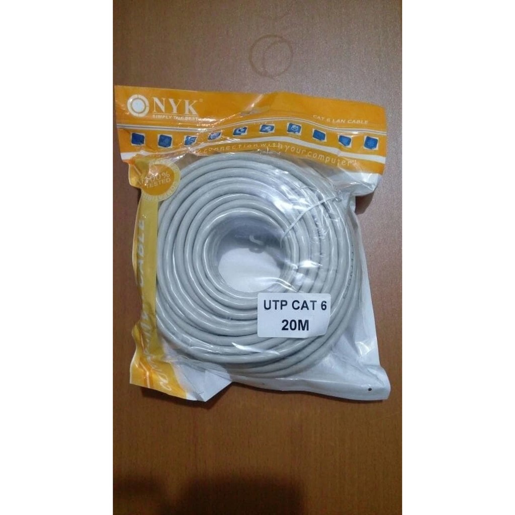 KABEL LAN 20 METER NYK CAT 6 / UTP 20 M / LAN 20M