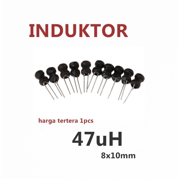 inductor 47uh induktor 47 uH lilitan 47uH ukuran 8x10 mm