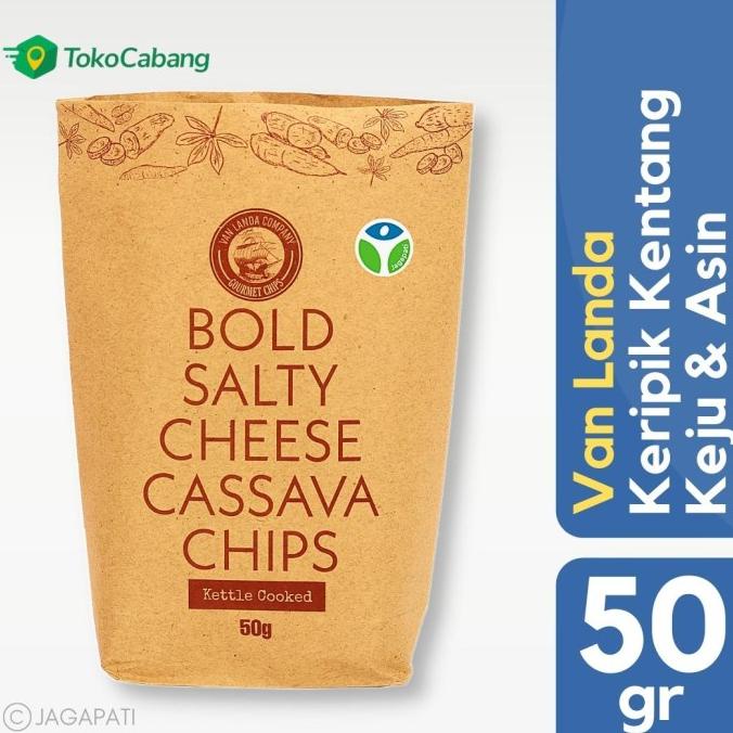 

Van Landa - Bold Salty Cheese Cassava Chips 50gr - Keripik Singkong