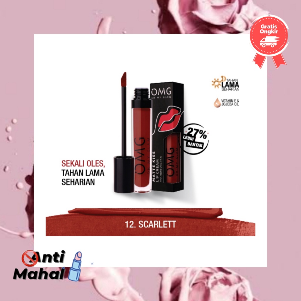 OMG Oh My Glam Matte Kiss Lip Cream (BPOM)